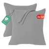 Jersey Kissenbezug 2er Set 80x80 cm 100% Baumwolle Grau Produktbild-Vorschau 2