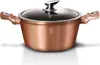 A single copper pot with a glass lid, shown from a slightly elevated front-facing angle against a white background. Anteprima dell’immagine prodotto