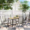 Outsunny tavolo da giardino per 6 persone 160 x 80 cm Anteprima dell’immagine prodotto 4