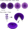 ZERODECO Party Dekoration Violett Konfetti Ballons Pompoms Produktbild-Vorschau 3