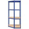 vidaXL Scaffale ad angolo con 4 ripiani in acciaio blu e Anteprima dell’immagine prodotto 5