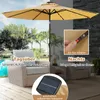 COSTWAY 300cm Sonnenschirm mit Solar-LED-Beleuchtung Produktbild-Vorschau 4