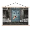 MuchoWow® Textilposter Tanzende Ballerina vor einer Tür Produktbild-Vorschau 1