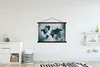 MuchoWow® Textilposter Weltkarte - Farbe - Aquarell 150x100 Produktbild-Vorschau 2
