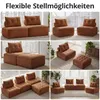 Modularer Loungesessel für Wohnz, Bodensessel aus Cord 84 × Produktbild-Vorschau 3