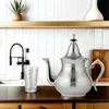 Marocká dekorativní mosazná konvička Nadima silver 750ml Náhled obrázku produktu 3
