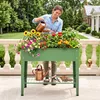 COSTWAY Hochbeet Metall 95x31x79,5cm, erhöhtes Gartenbeet Produktbild-Vorschau 2