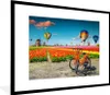 MuchoWow® Gerahmtes Poster Heißluftballon - Orange - Tulpen Produktbild-Vorschau 1
