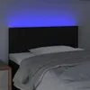 vidaXL LED Kopfteil Schwarz 80x5x78/88 cm Stoff Produktbild-Vorschau 3