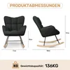 Hawthyhome Schaukelstuhl gepolstert Relaxsessel für Produktbild-Vorschau 3