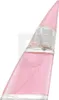 A pink perfume bottle with a clear glass body and a pink cap, set against a white background. Produktbild-Vorschau
