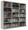 vidaXL Polička na CD betónová sivá 100x23x89,5 cm materiál Náhľad obrázku produktu 5