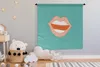 MuchoWow® Wandteppich Wandbehang Mund - Blau - Rosa 150x150 Produktbild-Vorschau 3