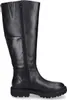 A single black leather boot shown from the side. Produktbild-Vorschau