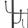 Close-up view of hooks on a black coat rack. Podgląd zdjęcia produktu