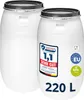 Lot de 2 fûts à col large de 220 litres avec couvercle Voir les images du produit 2