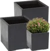 Vaso da fiori Lamela | assegno | 40cm | cemento grigio Anteprima dell’immagine prodotto 4