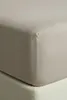 PRZEŚCIERADŁO JERSEY 180GSM 90x200 cm TAUPE Z ZAKŁADEM Podgląd zdjęcia produktu 2