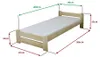 Postel Emily 80x200, bílá, lať. rošt, bez matrace Náhled obrázku produktu 6