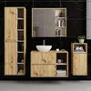 Závěsná koupelnová skříňka VAMI se zrcadlem, dub Artisan, Náhled obrázku produktu 4