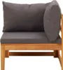 vidaXL 4-tlg. Garten-Lounge-Set mit Dunkelgrauen Kissen Produktbild-Vorschau 4