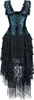 Burleska Langes Kleid Damen Ophelie Dress schwarz/blau S Produktbild-Vorschau 3
