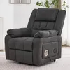 A dark gray recliner chair with built-in speakers and a USB port. Náhľad obrázku produktu