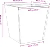 vidaXL Pflanzkübel 2 Stk. Schwarz 40x40x40 cm Stahl Produktbild-Vorschau 7