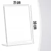 A4 Tischaufsteller Hochformat Aus Plexiglas – Transparenter Produktbild-Vorschau 5