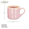 4er Set Steingut Becher 350ml Tasse Rosa Kaffeetassen Produktbild-Vorschau 2