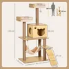 PawHut Katzenbaum im modernen Design mit Kratzstämmen, Produktbild-Vorschau 5