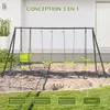 Outsunny Balançoire portique pour enfant 4 agrès avec Voir les images du produit 3