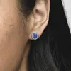PANDORA Damen Ohrstecker aus 925er Silber, blauer Kristall Produktbild-Vorschau 4