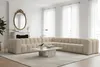 Ecksofa Designersofa SOLVIE XL in Stoff Moly Beige Seite Produktbild-Vorschau 1