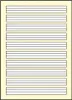 A sheet of lined paper with a yellow border. Anteprima dell’immagine prodotto