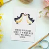Mr. & Mrs. Panda Postkarte Pinguine Kuss - Weiß - Geschenk, Produktbild-Vorschau 2