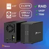 Obudowa HDD SSD 2x 3,5" SATA III USB 3.2 RAID BINS JBOD PM Podgląd zdjęcia produktu 3