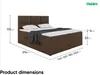 MEBLINI Boxspringbett mit Bettkasten - Gepolstert Produktbild-Vorschau 7
