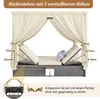 MODFU  Gartenmöbel Gartenliege Rattanliege Doppelbett Produktbild-Vorschau 5