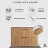 Rodan | Meuble sous lavabo - 80 cm | Brun Mat - Chêne | Voir les images du produit 3