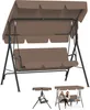 UISEBRT 3-Sitzer Hollywoodschaukel Braun, 175,5x110x152 cm Produktbild-Vorschau 1