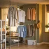 SoBuy Garderobenständer KLS04-HG im warmen Licht mit Hängemöglichkeiten Produktbild-Vorschau