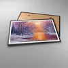 Gerahmtes Poster - Schwarzer Rahmen - Brücke Schnee Wald - Produktbild-Vorschau 3