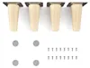 4x sossai Holzfüße rund - gerade Ausführung 10cm Buche Produktbild-Vorschau 1