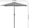 Składany parasol ogrodowy balkonowy regulowany 210 cm Podgląd zdjęcia produktu 11