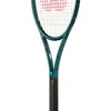 A close-up view of a teal tennis racket against a white background. Produktbild-Vorschau