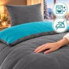 Bettwäsche Winter Flausch Cashmere Touch Uni Wende warm 2 Produktbild-Vorschau 2