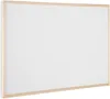 A white board with a wooden frame, shown from a slight angle. Voir les images du produit