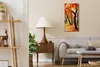 Wohnzimmer-Bild Leinwand Uhr Geräuschlos 30x60 Herbst Bäume Produktbild-Vorschau 3