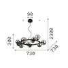 Ideal lux PERLAGE SP11 Pendelleuchte mit G9 Fassungen Produktbild-Vorschau 3